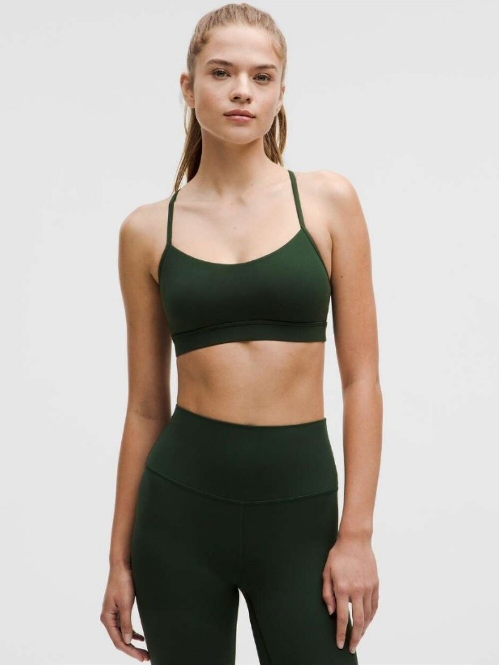 Lululemon Athletica flow Y nulu bra sports bra size 8 NWT rainforest green